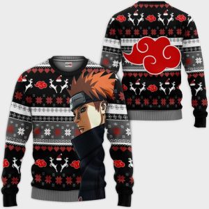 Pain Ugly Christmas Sweater Pullover Hoodie Akatsuki Custom Anime