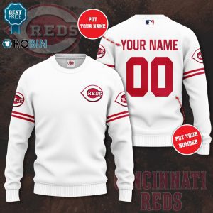 Personalized Custom Name And Number Cincinnati Reds NBA Team 3D Full Printed Sweater Ugly Christmas Sweater