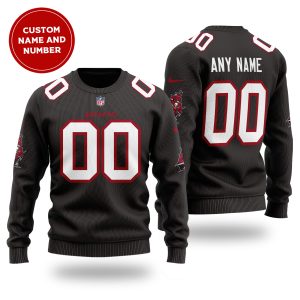 Personalized Custom Name And Number NFL Tampa Bay Buccaneers Ugly Christmas Sweater