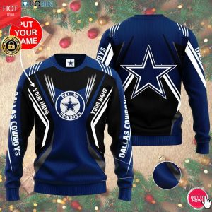 Personalized Custom Name Dallas Cowboys Football 3D Print Ugly Sweater