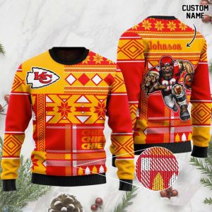 Personalized Custom Name Kansas City Chiefs Ugly Christmas Sweater