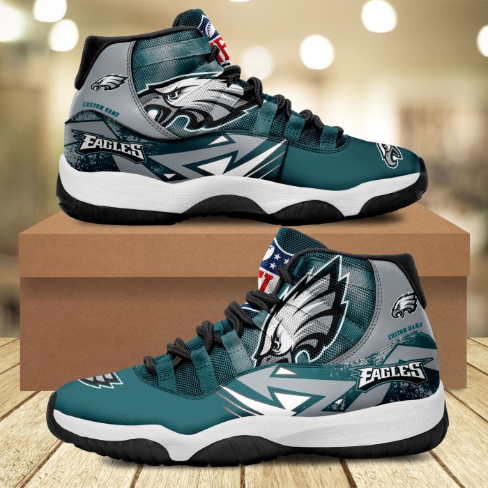 Philadelphia Eagles Big Logo NFL Personalized JD11 Sneaker Basketball Shoes