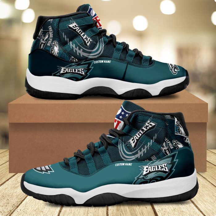 Philadelphia Eagles Personalized JD11 Sneaker Basketball Shoes