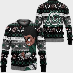 Rock Lee Ugly Christmas Sweater Pullover Hoodie Custom Anime