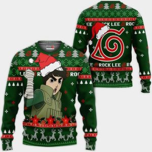 Rock Lee Ugly Christmas Sweater Pullover Hoodie Custom Xmas Gifts