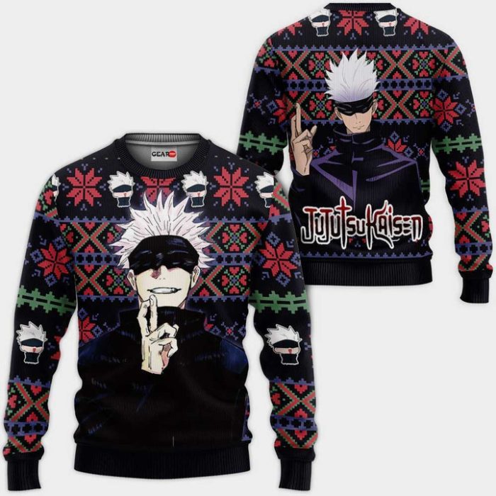 Satoru Gojo Ugly Christmas Sweater Pullover Hoodie Custom Xmas Gifts