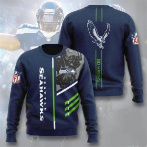 Seattle Seahawks 3D Pullover Sweatshirt