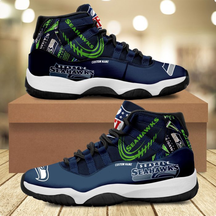 Seattle Seahawks Personalized JD11 Sneaker Basketball Shoes