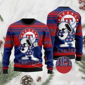 Snoopy Texas Rangers Ugly Christmas Sweater