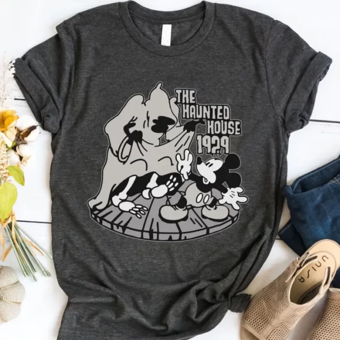 The Haunted House 1929 Mickey and Ghost Disney Halloween Party Shirt