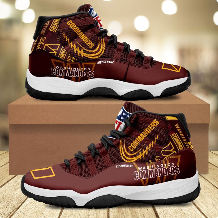 Washington Commanders Personalized JD11 Sneaker Basketball Shoes