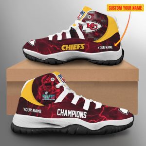 6 Kansas City Chiefs Personalzied Super Bowl Champions Shoes AJ1 Nike Sneakers High Top Shoes