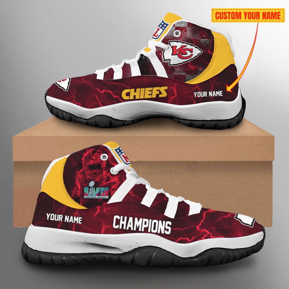 6 Kansas City Chiefs Personalzied Super Bowl Champions Shoes AJ1 Nike