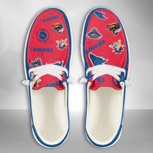 AFL Adelaide Crows Hey Dude Shoes Wally Lace Up Loafers Moccasin Slippers HDS2631