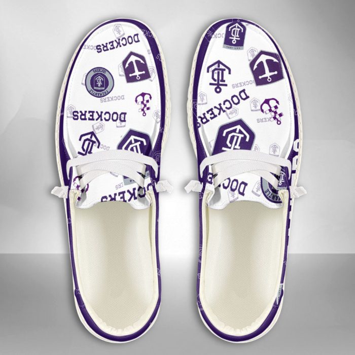 AFL Fremantle Dockers Hey Dude Shoes Wally Lace Up Loafers Moccasin Slippers HDS2626