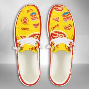 AFL Gold Coast Suns Hey Dude Shoes Wally Lace Up Loafers Moccasin Slippers HDS2625