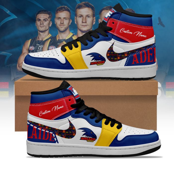 Adelaide Crows AFL Personalized AJ1 Nike Sneakers High Top Shoes