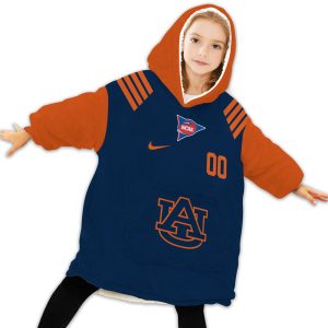 Auburn Tigers - Personalize Oodie Blanket Hoodie Wearable Blanket