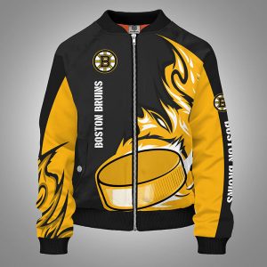 Boston Bruins Yellow Unisex Bomber Jacket TBJ4990