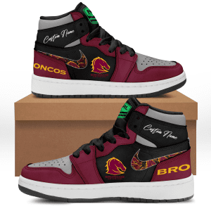 Brisbane Broncos NRL AJ1 Nike Sneakers High Top Shoes 2023 Collection