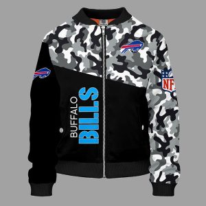 Buffalo Bills Camouflage Blue Red Bomber Jacket TBJ4830