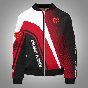 Calgary Flames Red Bomber Jacket TBJ5003