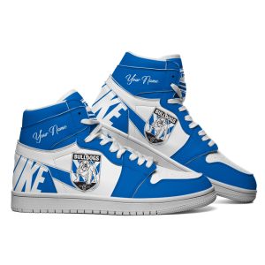 Canterbury Bankstown Bulldogs Custom Name NRL AJ1 Nike Sneakers High Top Shoes Collection