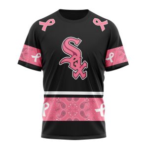 Chicago White Sox Specialized Design In Classic Style With Paisley! In October We Wear Pink Breast Cancer Unisex T-Shirt