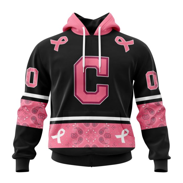 Cleveland Guardians Specialized Design In Classic Style With Paisley! In October We Wear Pink Breast Cancer Unisex Pullover Hoodie