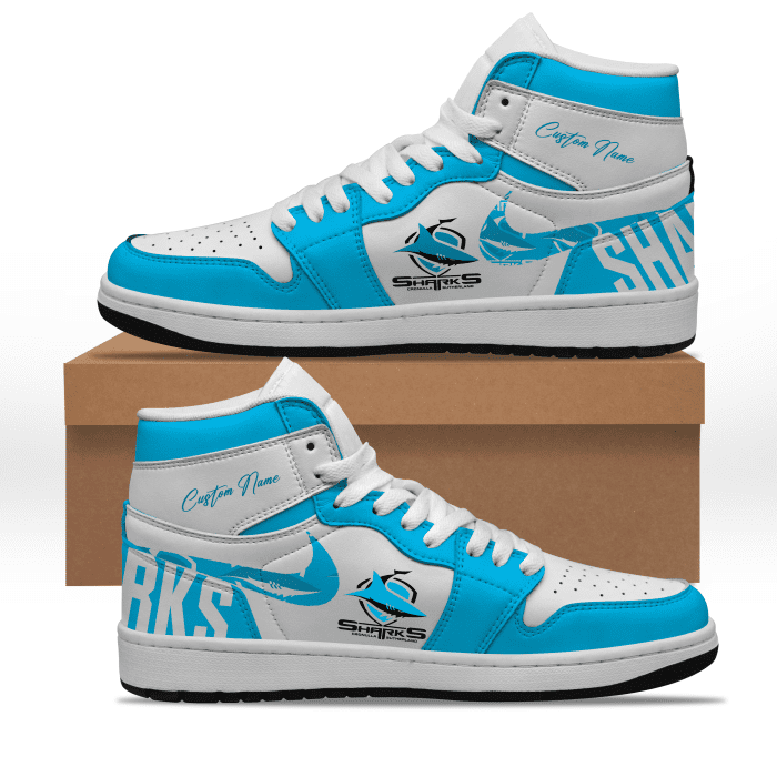 Cronulla Sutherland Sharks NRL AJ1 Nike Sneakers High Top Shoes 2023 Collection