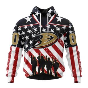 Custom NHL Anaheim Ducks Specialized Kits For Honor US's Military Unisex Pullover Hoodie