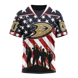 Custom NHL Anaheim Ducks Specialized Kits For Honor US's Military Unisex Tshirt TS3712
