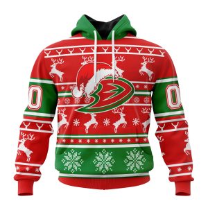 Custom NHL Anaheim Ducks Specialized Unisex Christmas Is Coming Santa Claus Unisex Pullover Hoodie