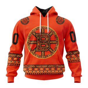 Custom NHL Boston Bruins Specialized National Day For Truth And Reconciliation Unisex Pullover Hoodie