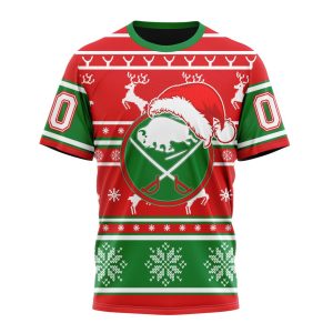 Custom NHL Buffalo Sabres Specialized Unisex Christmas Is Coming Santa Claus Unisex Tshirt TS3736