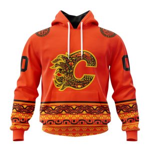 Custom NHL Calgary Flames Specialized National Day For Truth And Reconciliation Unisex Pullover Hoodie