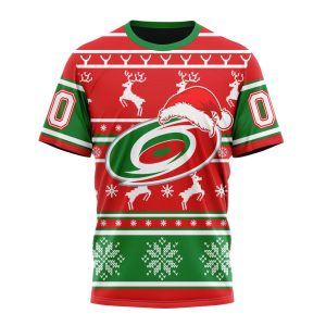 Custom NHL Carolina Hurricanes Specialized Unisex Christmas Is Coming Santa Claus Unisex Tshirt TS3748