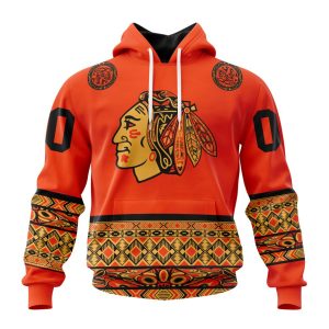 Custom NHL Chicago BlackHawks Specialized National Day For Truth And Reconciliation Unisex Pullover Hoodie