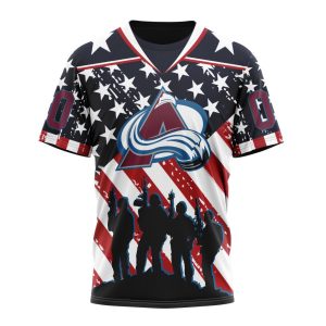 Custom NHL Colorado Avalanche Specialized Kits For Honor US's Military Unisex Tshirt TS3759