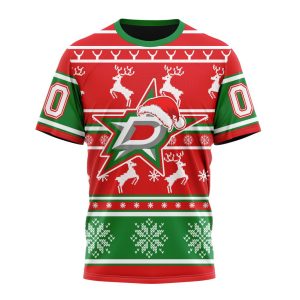 Custom NHL Dallas Stars Specialized Unisex Christmas Is Coming Santa Claus Unisex Tshirt TS3776