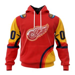 Custom NHL Detroit Red Wings Special All-Star Game Florida Sunset Unisex Pullover Hoodie