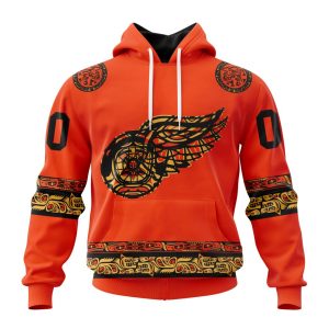 Custom NHL Detroit Red Wings Specialized National Day For Truth And Reconciliation Unisex Pullover Hoodie