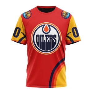 Custom NHL Edmonton Oilers Special All-Star Game Florida Sunset Unisex Tshirt TS3786