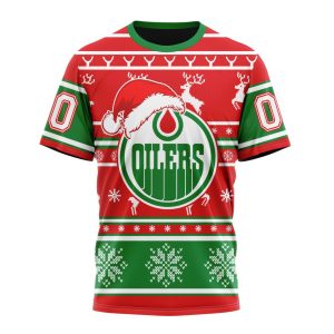 Custom NHL Edmonton Oilers Specialized Unisex Christmas Is Coming Santa Claus Unisex Tshirt TS3789