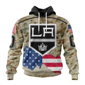 Custom NHL Los Angeles Kings Specialized Kits For United State With Camo Color Unisex Pullover Hoodie