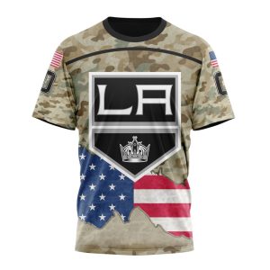 Custom NHL Los Angeles Kings Specialized Kits For United State With Camo Color Unisex Tshirt TS3800
