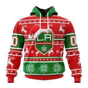 Custom NHL Los Angeles Kings Specialized Unisex Christmas Is Coming Santa Claus Unisex Pullover Hoodie