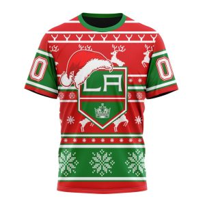 Custom NHL Los Angeles Kings Specialized Unisex Christmas Is Coming Santa Claus Unisex Tshirt TS3802