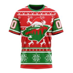 Custom NHL Minnesota Wild Specialized Unisex Christmas Is Coming Santa Claus Unisex Tshirt TS3809