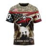 Custom NHL Minnesota Wild Specialized Unisex Kits Remember Pearl Harbor Unisex Tshirt TS3810